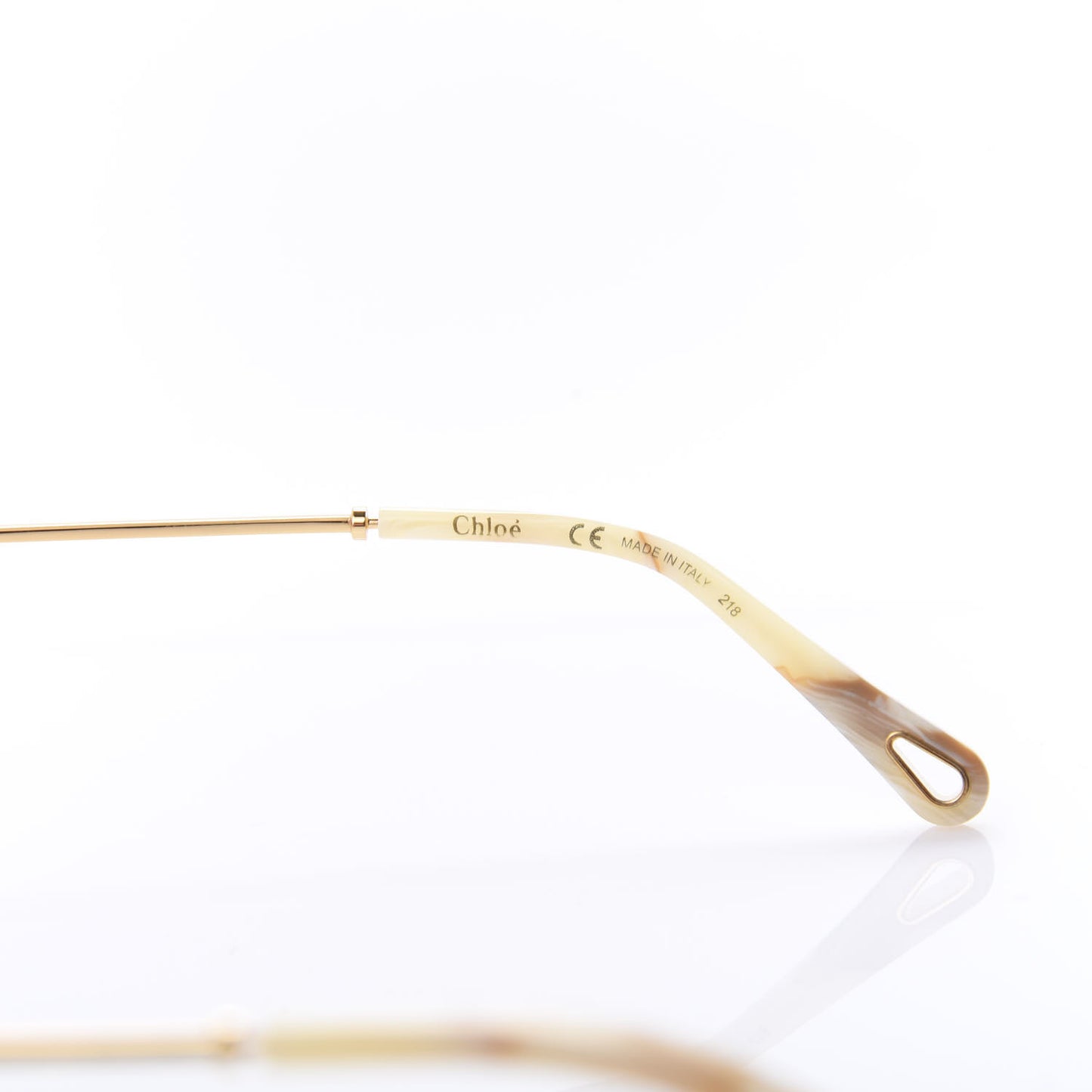 Rosie Bevelled Round Sunglasses CE142S Gold Gradient Coral