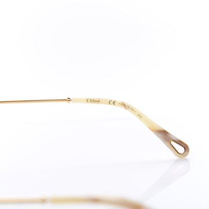 Chloe Rosie Bevelled Round Sunglasses CE142S Gold Gradient Coral 6 of 7