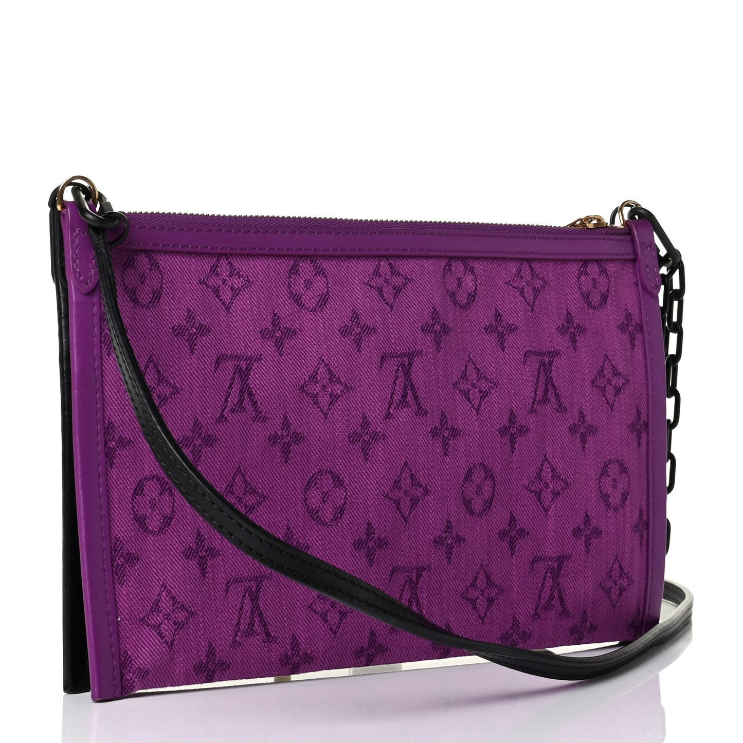 Monogram Double Flat Messenger Marron