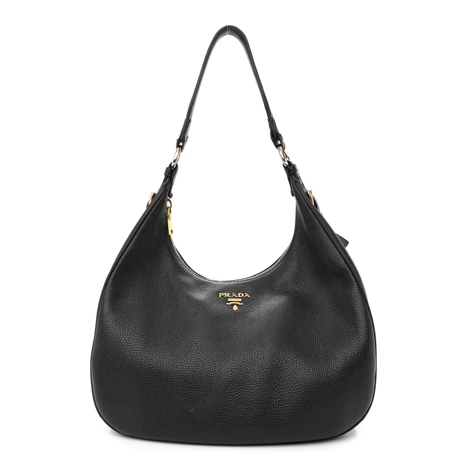 Prada Vitello Daino Hobo Black 1 of 18