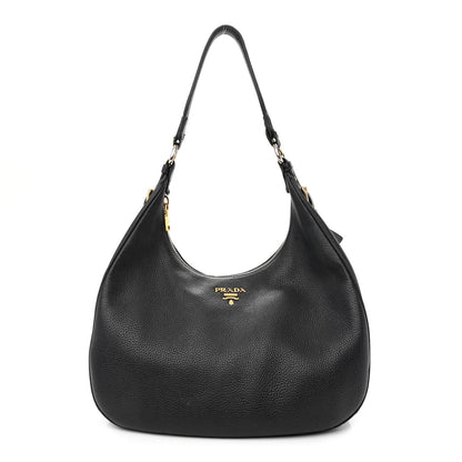 Prada Vitello Daino Hobo Black 1 of 18