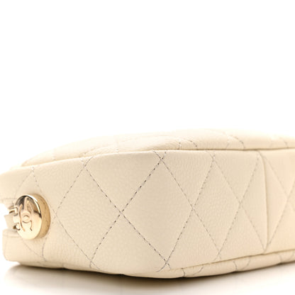 Chanel Caviar Quilted Mini Coco Tassel Camera Case White 9 of 11