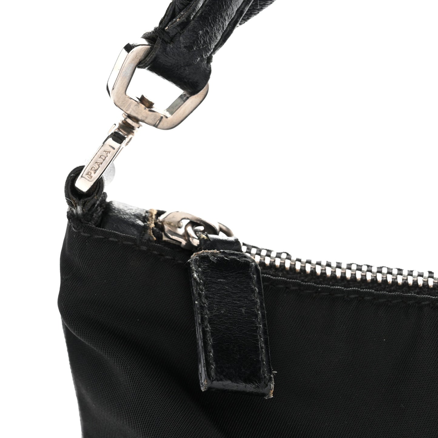 Tessuto Light Nylon Soft Calf Shoulder Bag Black