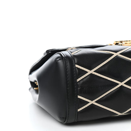 Louis Vuitton Lambskin Malletage Pochette Flap Black 7 of 9