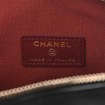 Chanel Lambskin Quilted CC In Love Heart Clutch With Chain Black 6 of 11