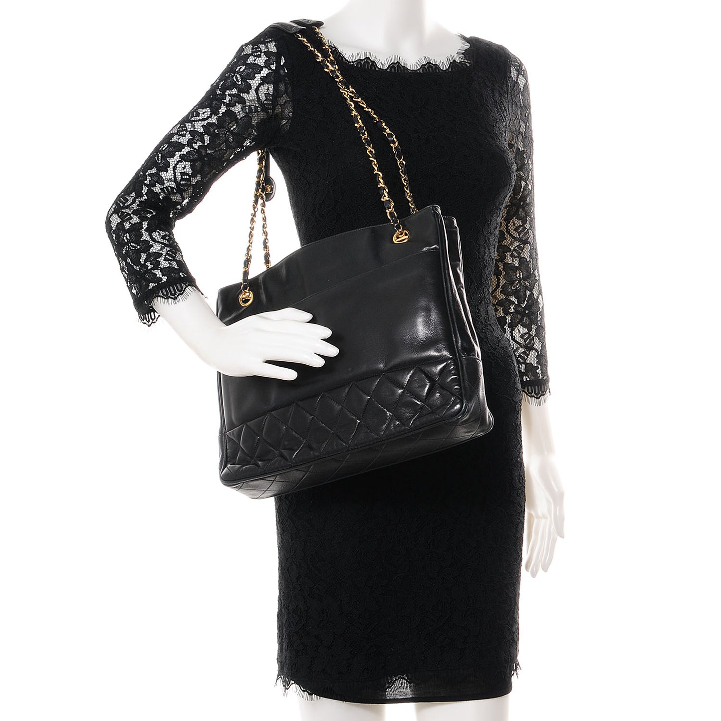 Lambskin Shoulder Bag Black
