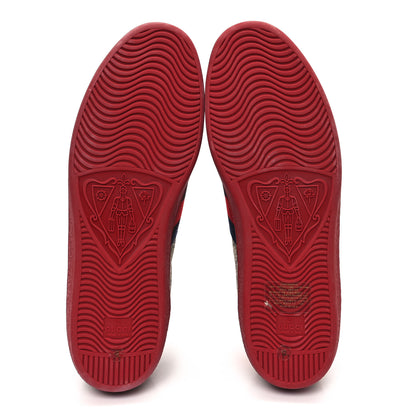 Gucci GG Supreme Monogram Ayers Mens New Ace Low-Top Sneaker 12 Blue Red 6 of 11