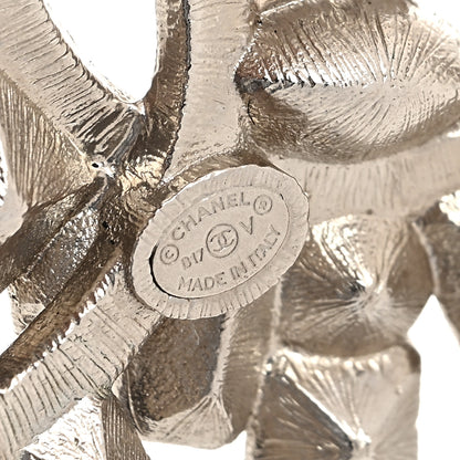 Chanel Baguette Crystal CC Brooch Black Silver 3 of 4