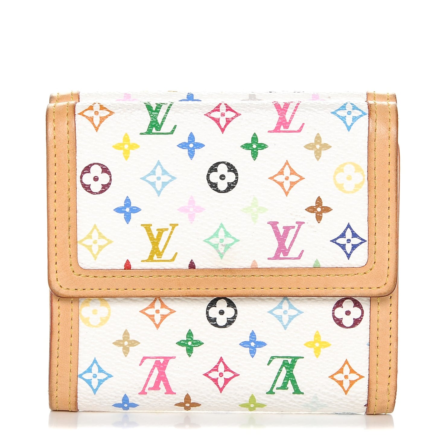 Monogram Multicolor Porte-Monnaie Billets Wallet White