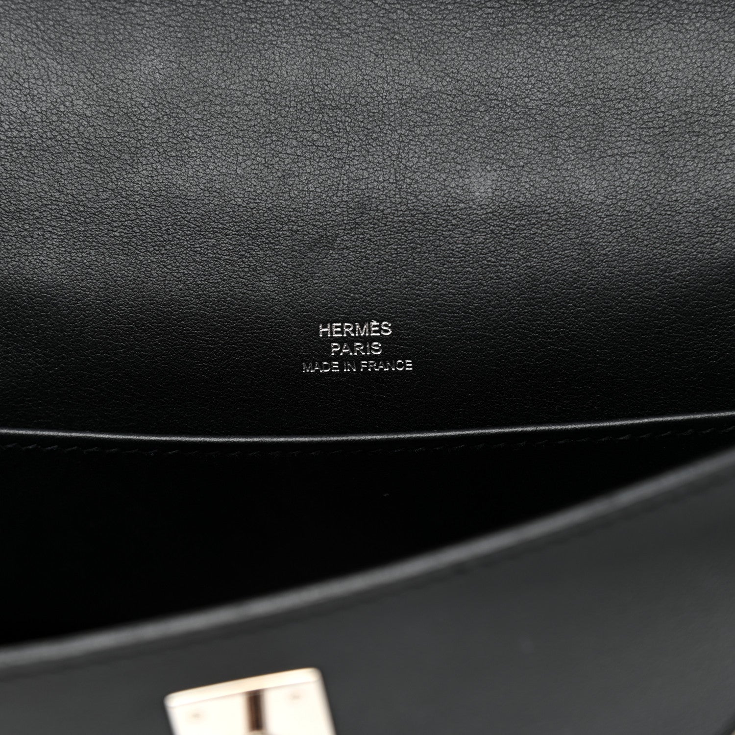 Hermes Swift Kelly Pochette Clutch Black 6 of 10