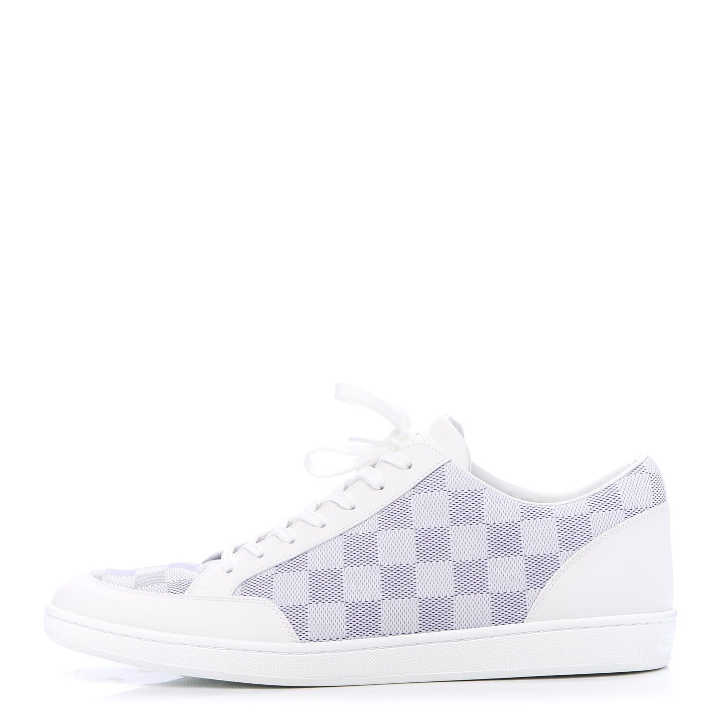 Calfskin Damier Azur Mens Offshore Sneakers 9.5 White
