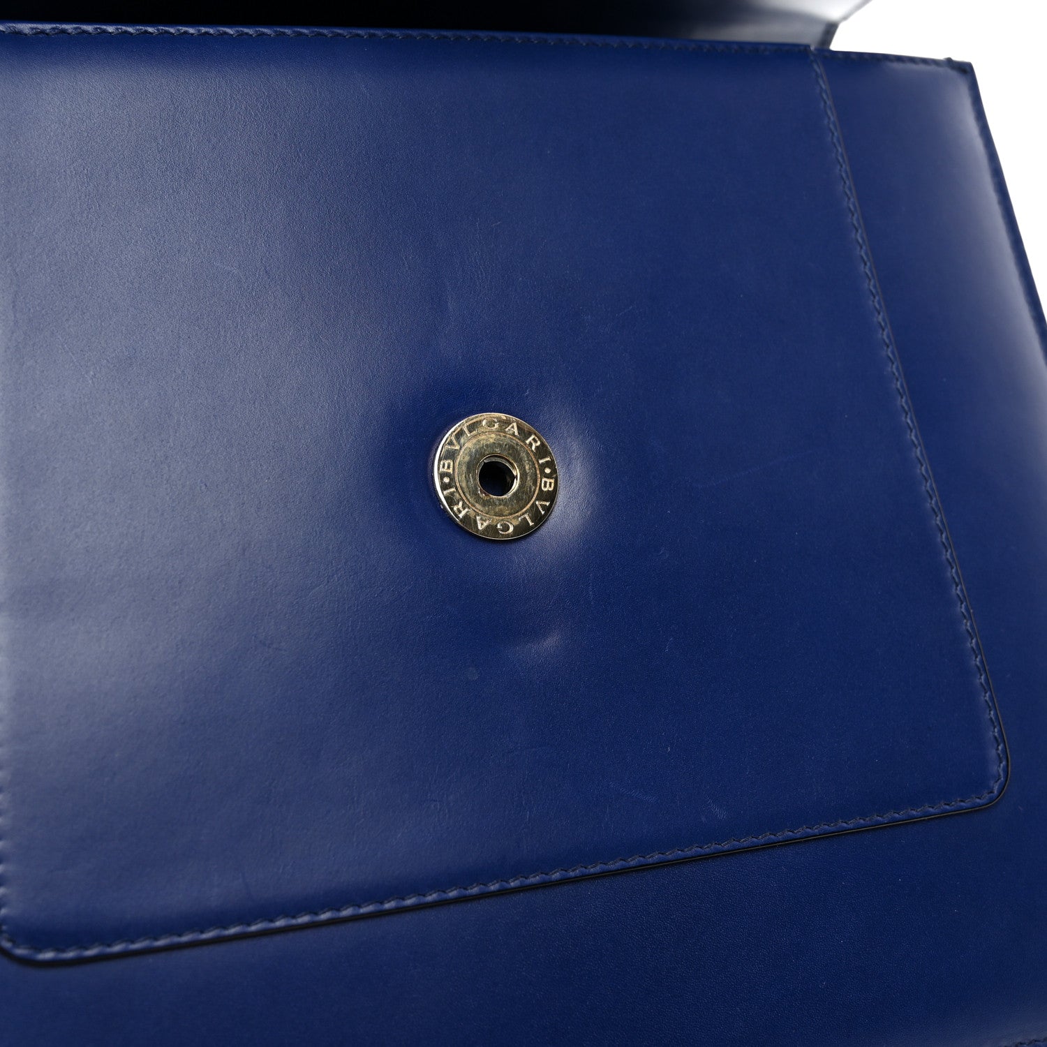 Bulgari Calfskin Large Serpenti Forever Top Handle Blue 11 of 12