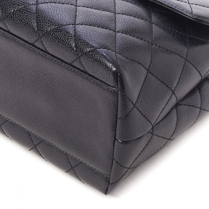 Chanel Caviar Quilted Jumbo Kelly Flap Black 5 of 10