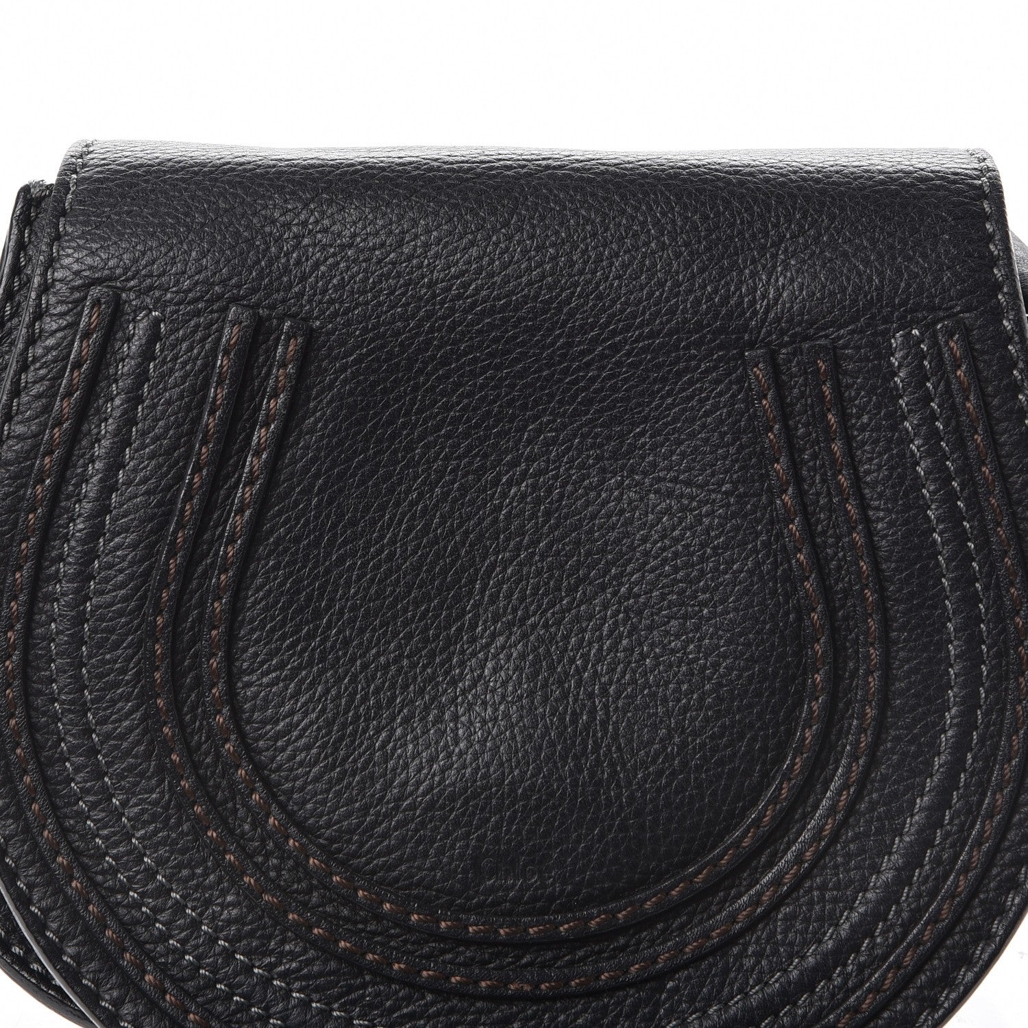 Chloe Calfskin Mini Marcie Round Crossbody Bag Black 9 of 11