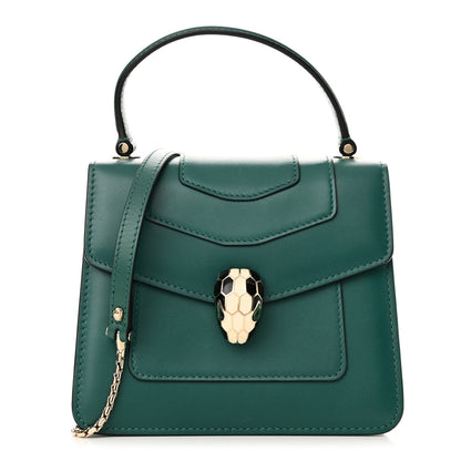 Bulgari Calfskin Serpenti Forever Top Handle Emerald Green 1 of 10