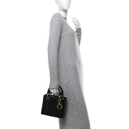Christian Dior Patent Cannage Small Lady Dior Black 2 of 11