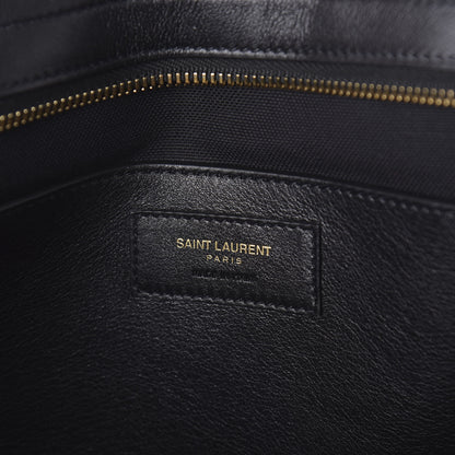 Saint Laurent Raffia Baby Monogram Downtown Cabas Black 6 of 9