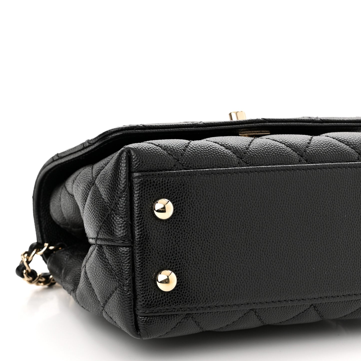 Caviar Quilted Extra Mini Coco Handle Flap Black