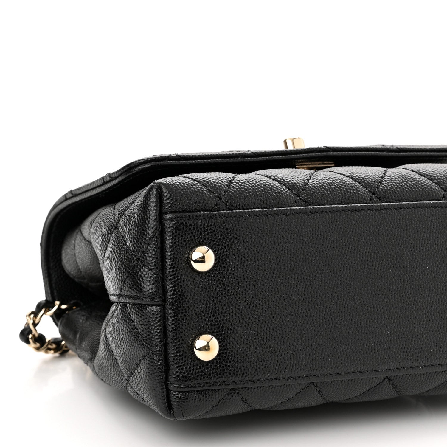 Chanel Caviar Quilted Extra Mini Coco Handle Flap Black 9 of 10