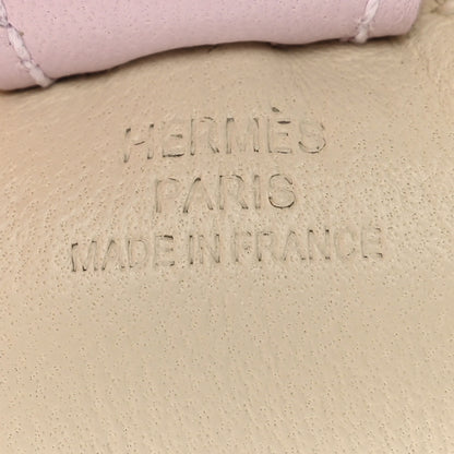 Hermes Milo Lambskin Grigri Rodeo Horse Bag Charm PM Craie Gold Mauve Pale 3 of 7