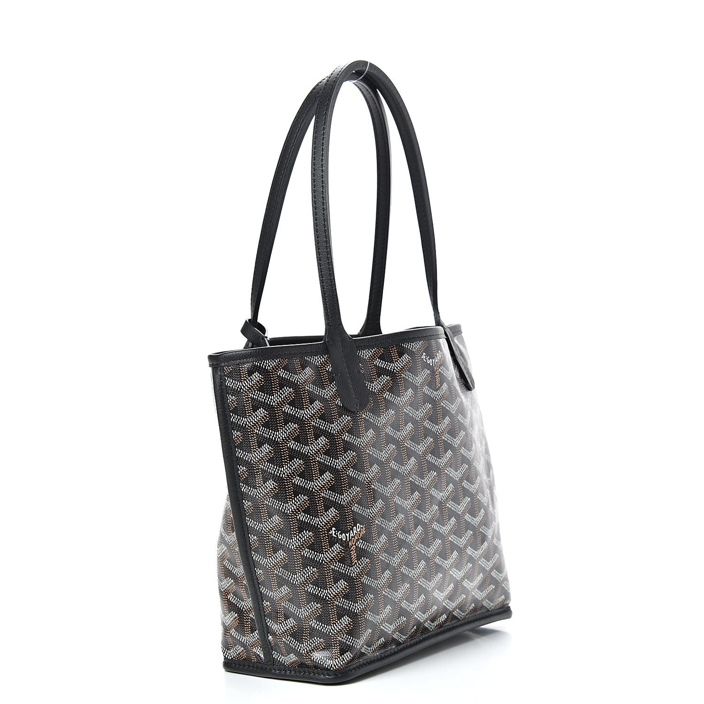 Goyardine Reversible Mini Anjou Black