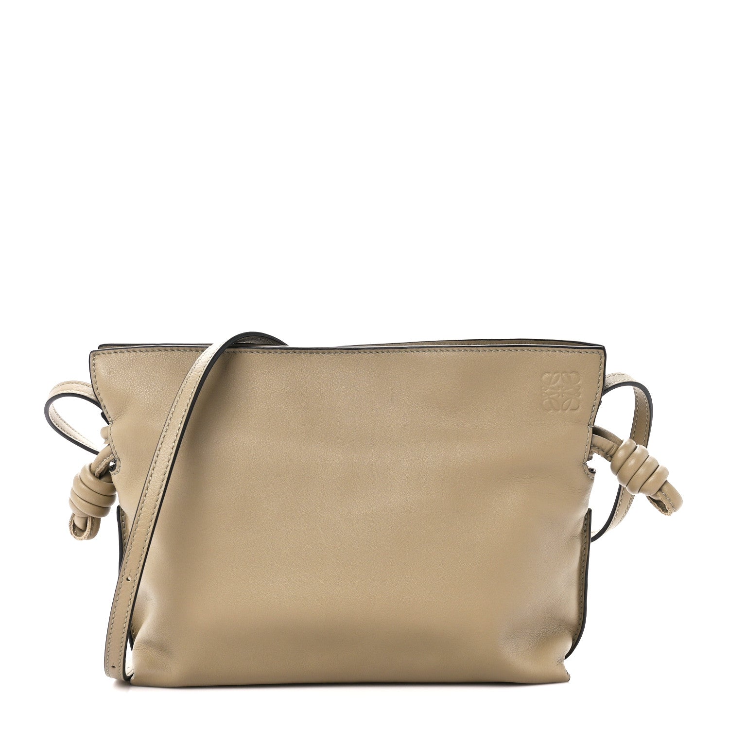 Loewe Calfskin Mini Flamenco Knot Clutch Clay Green 1 of 10