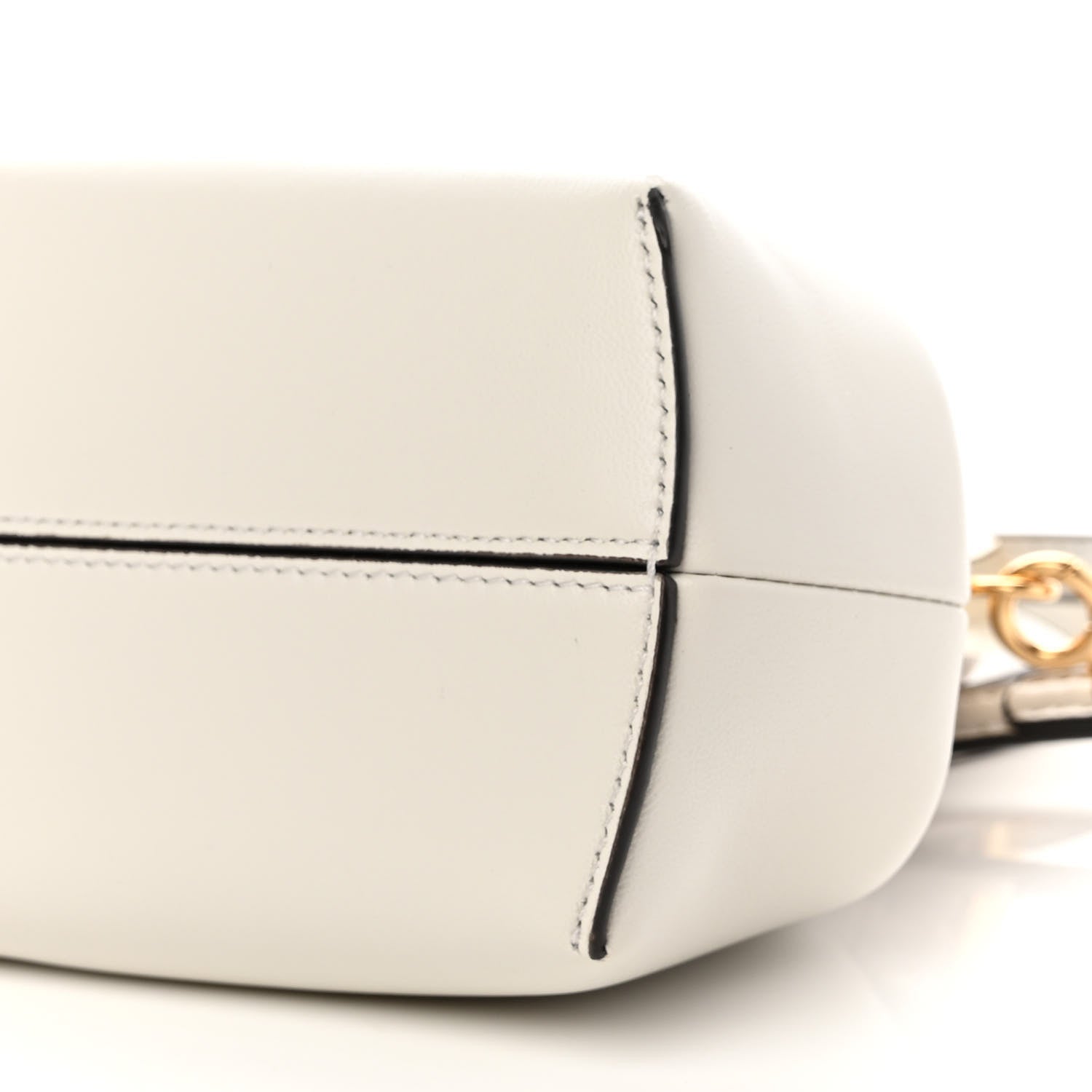 Fendi Shiny Nappa Snakeskin Small Fendi First White Roccia 9 of 9