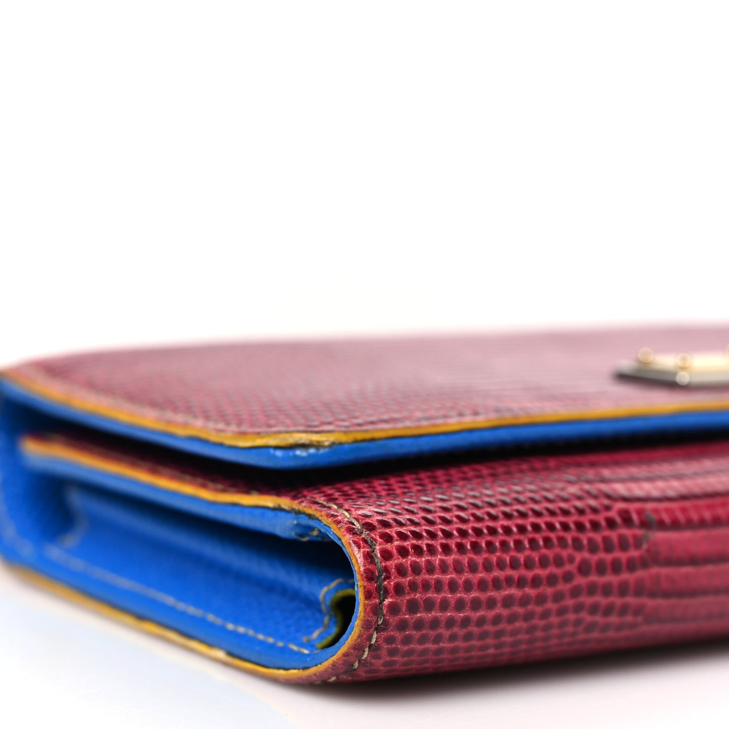 Dauphine Stampa Iguana Mini Miss Sicily Chain Phone Case Wallet Red Multicolor