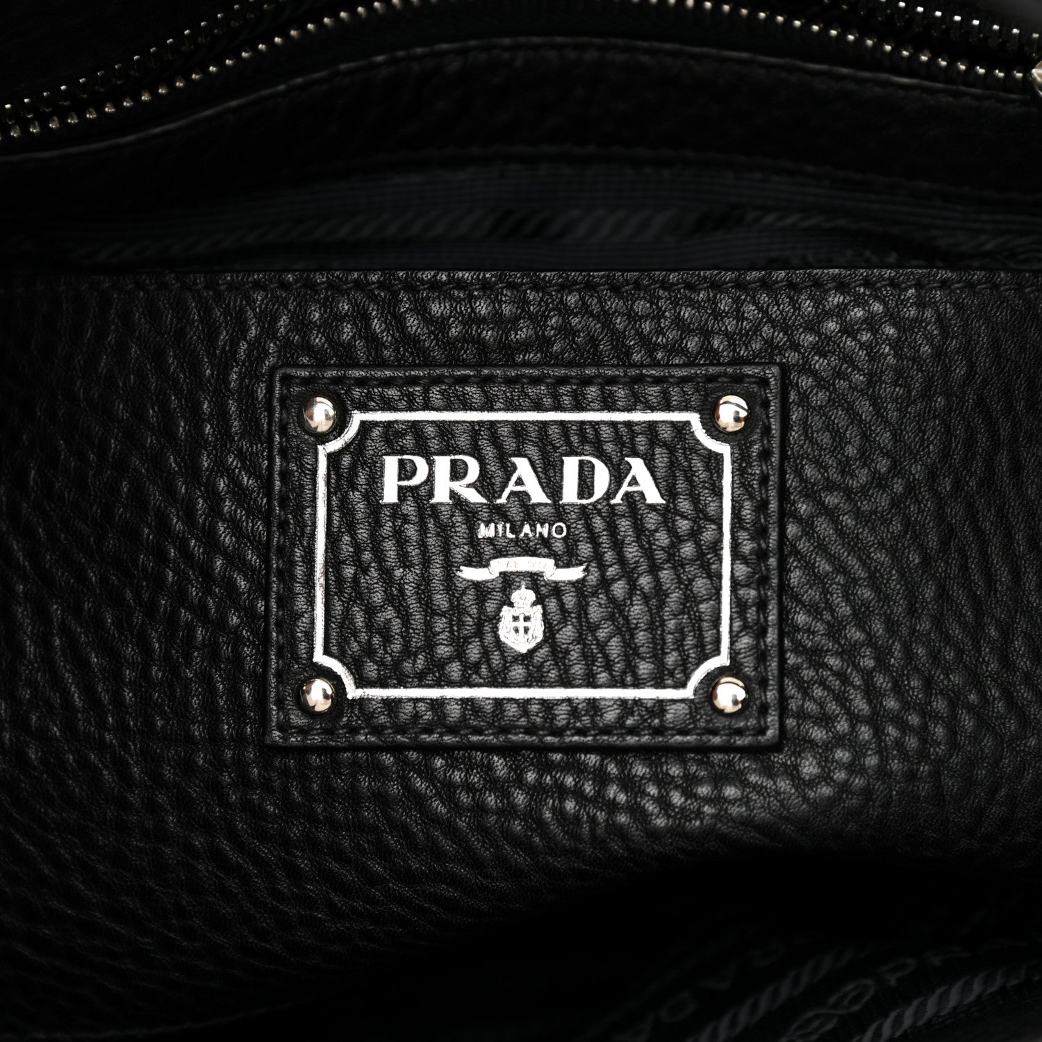 Prada Vitello Daino Side Pocket Hobo Black 6 of 12