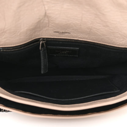 Saint Laurent Crinkled Calfskin Matelasse Monogram Medium Niki Chain Satchel Natural 5 of 12