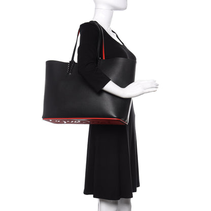 Christian Louboutin Calfskin Spikes East West Cabata Tote Black 2 of 12