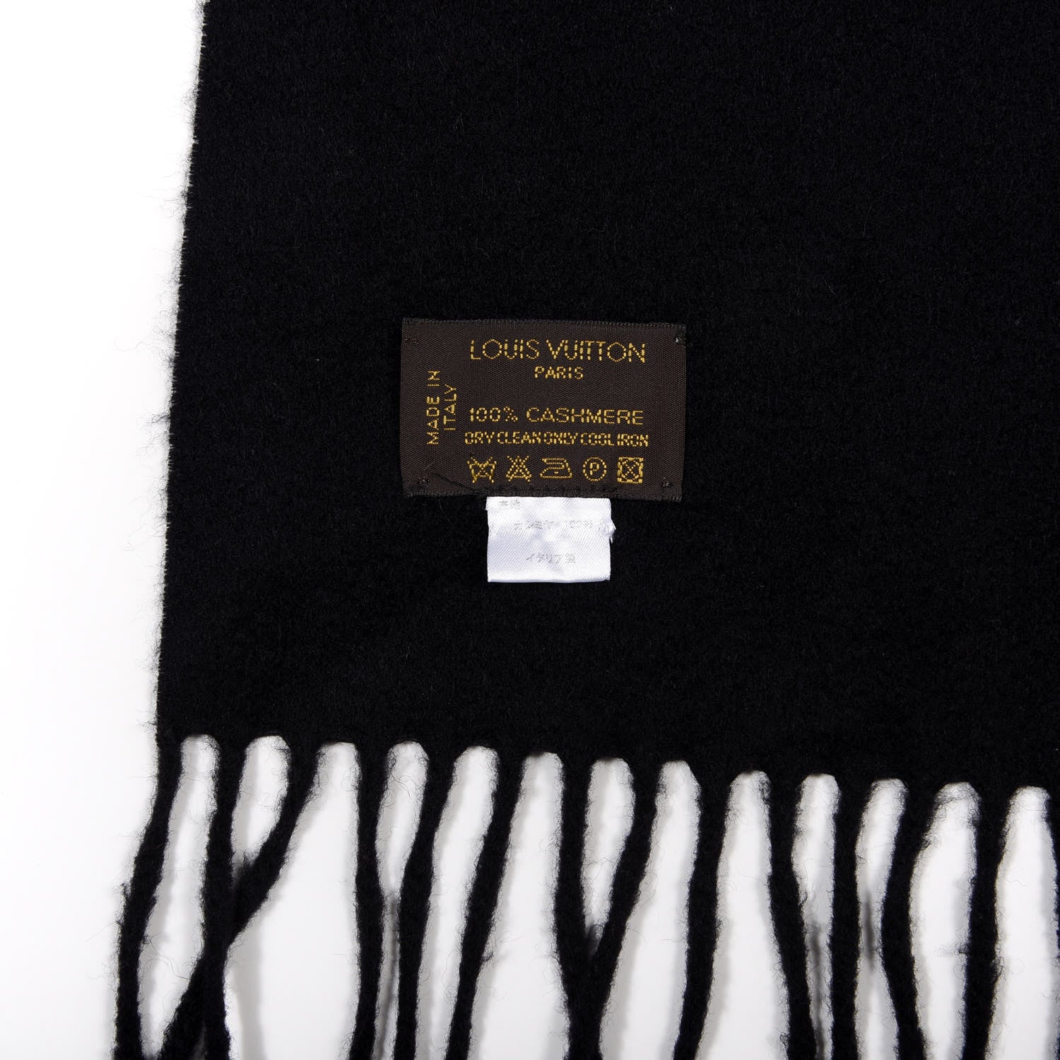 Louis Vuitton Cashmere Jhelam Muffler Scarf Black 3 of 4