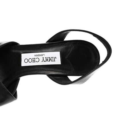 Jimmy Choo Nappa Hedera 70 Slingback Pumps 37.5 Black 8 of 9