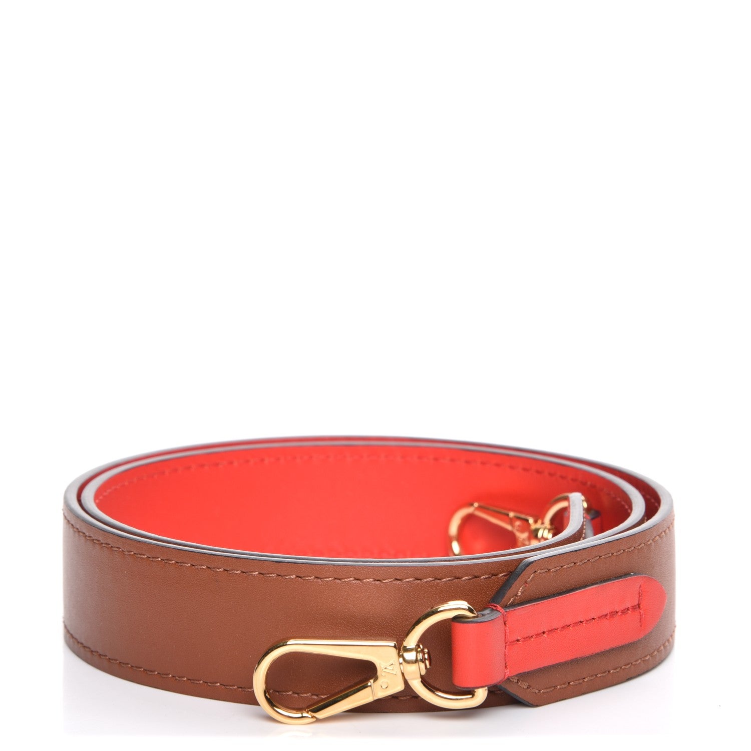 Louis Vuitton Calfskin Tuileries Shoulder Strap Caramel Rouge 1 of 4
