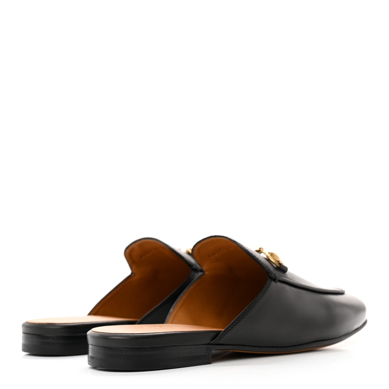 Gucci Calfskin Womens Princetown Slippers 37.5 Black 4 of 10