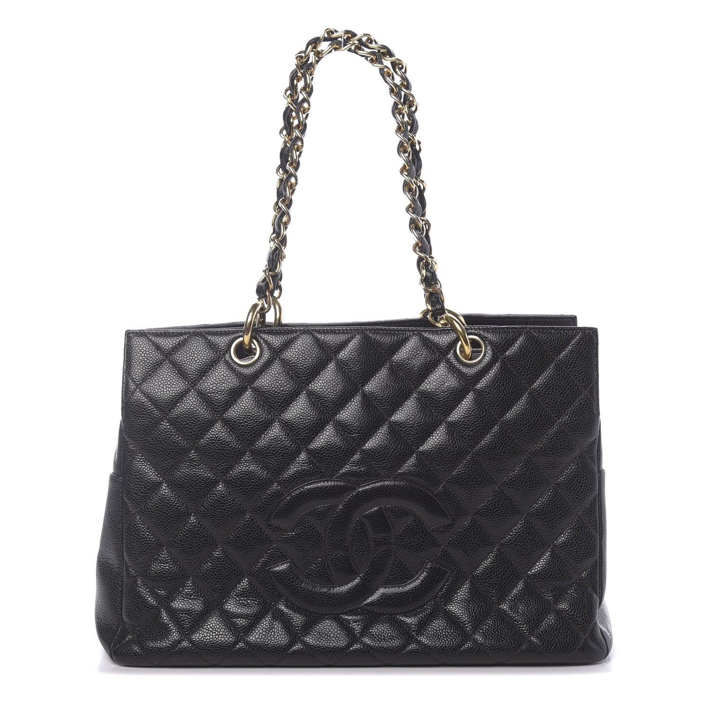 Caviar Quilted Grand Timeless Tote GTT Black