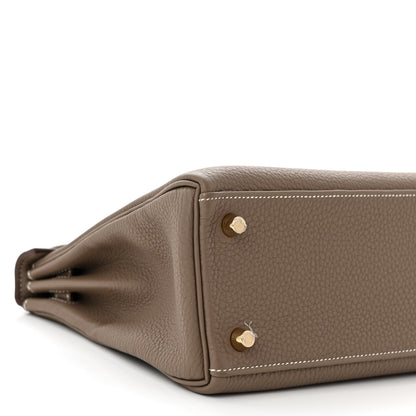 Hermes Togo Kelly Retourne 25 Etoupe 9 of 12