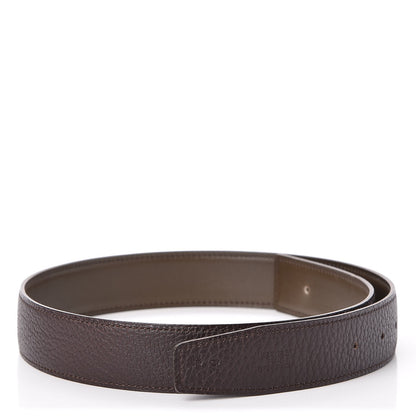 Hermes Box Togo 32mm Belt Strap 70 Chocolate 1 of 4