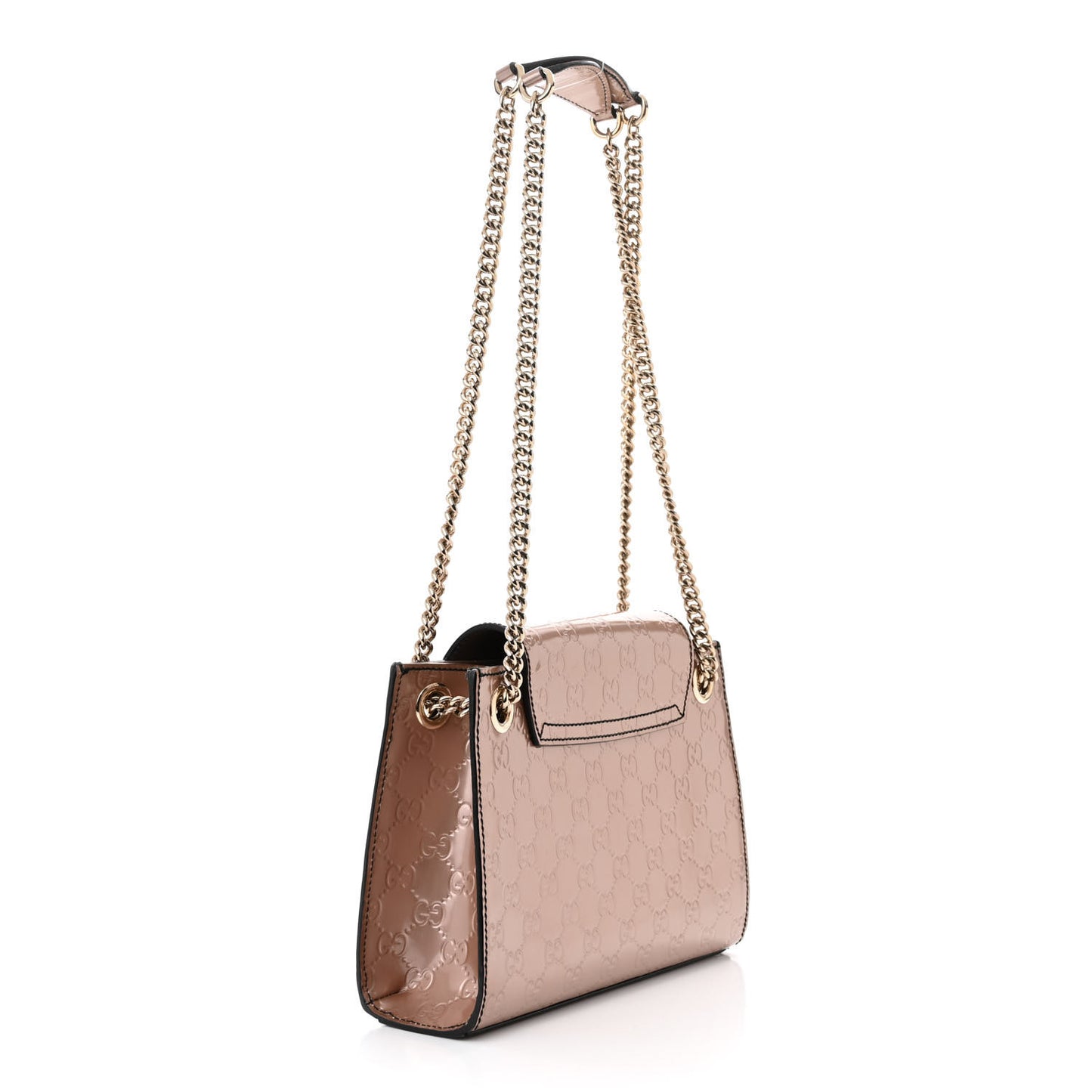 Shine Guccissima Small Emily Chain Shoulder Bag Dark Cipria