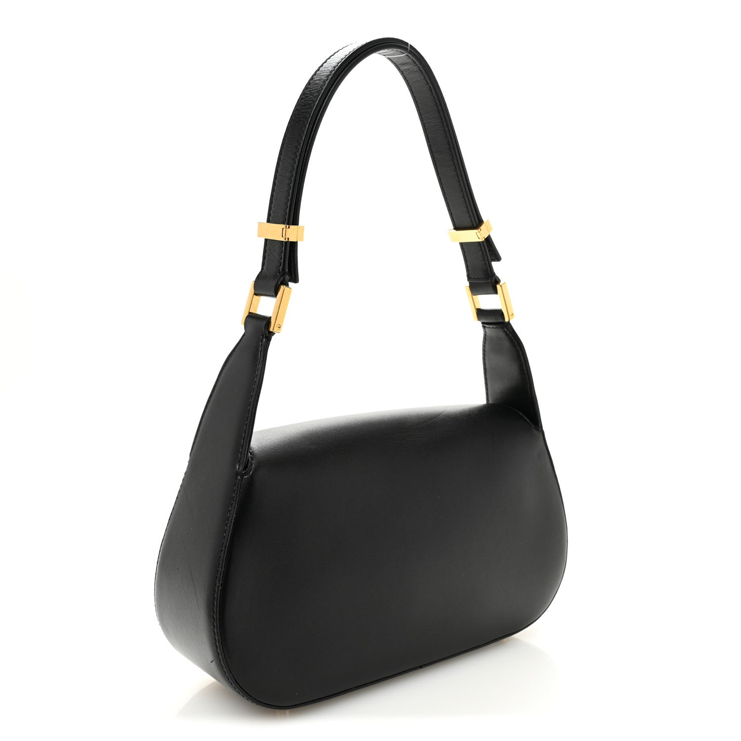 Valentino Garavani Smooth Calfskin Vlogo Chain Shoulder Bag Black 3 of 10
