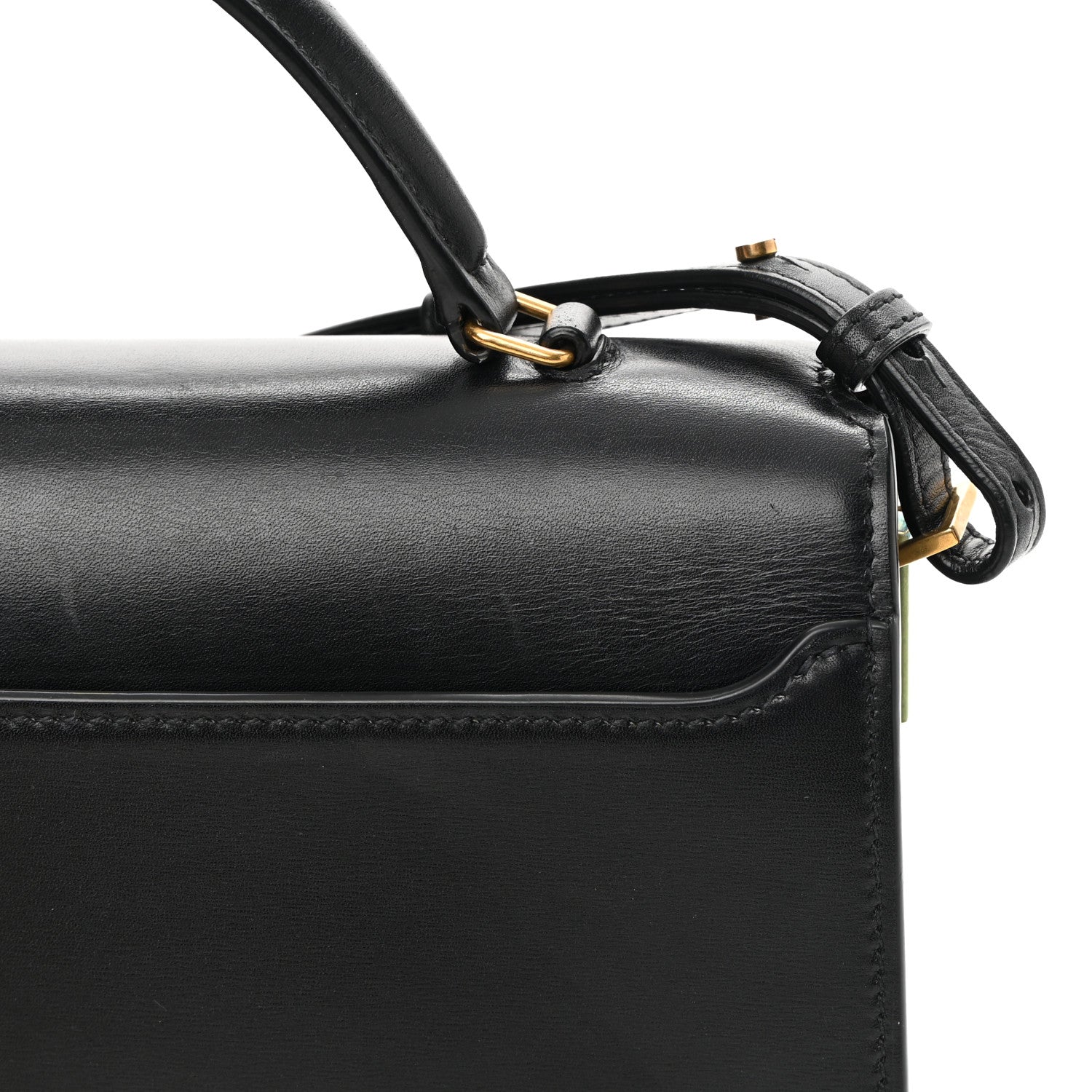 Saint Laurent Smooth Calfskin Medium Classic Monogram Cassandra Top Handle Black Rouge Legion 18 of 19