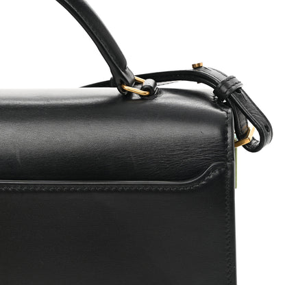 Saint Laurent Smooth Calfskin Medium Classic Monogram Cassandra Top Handle Black Rouge Legion 18 of 19