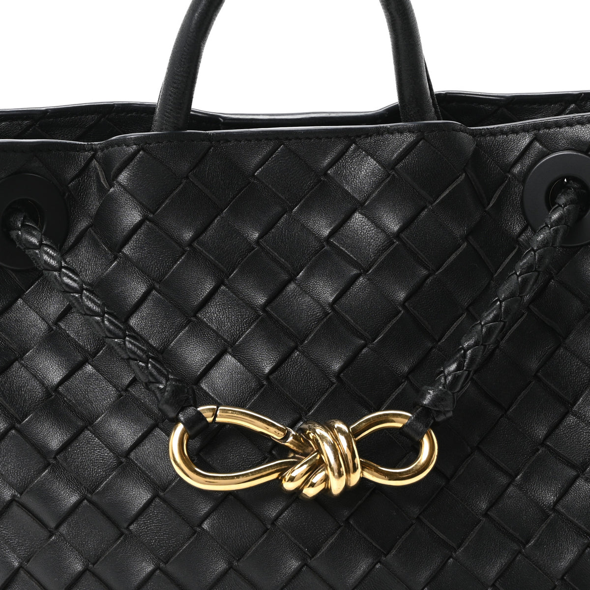 Bottega Veneta Nappa Intrecciato Small Andiamo Shoulder Bag Black 7 of 9