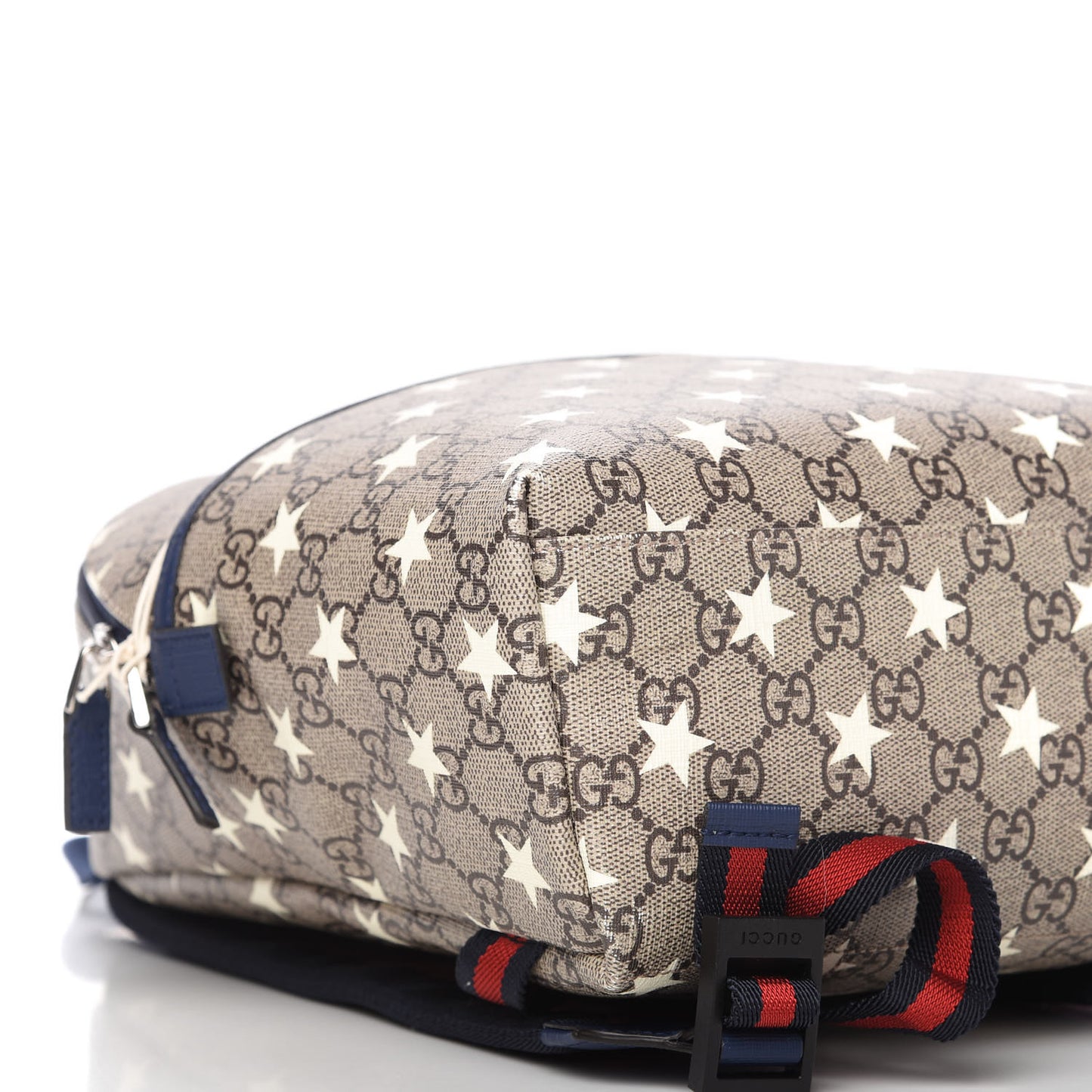 GG Supreme Monogram Stars Childrens Backpack Beige Ebony Yellow Royal