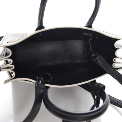 Saint Laurent Grained Calfskin Nano Sac De Jour Black White 6 of 8