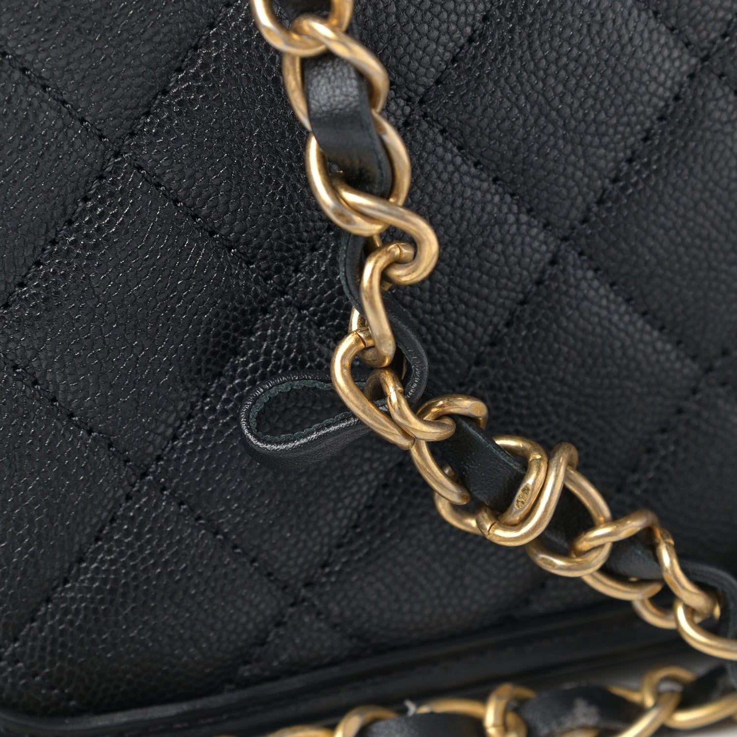 Chanel Caviar Quilted Large CC Filigree Vanity Case Black 11 of 11