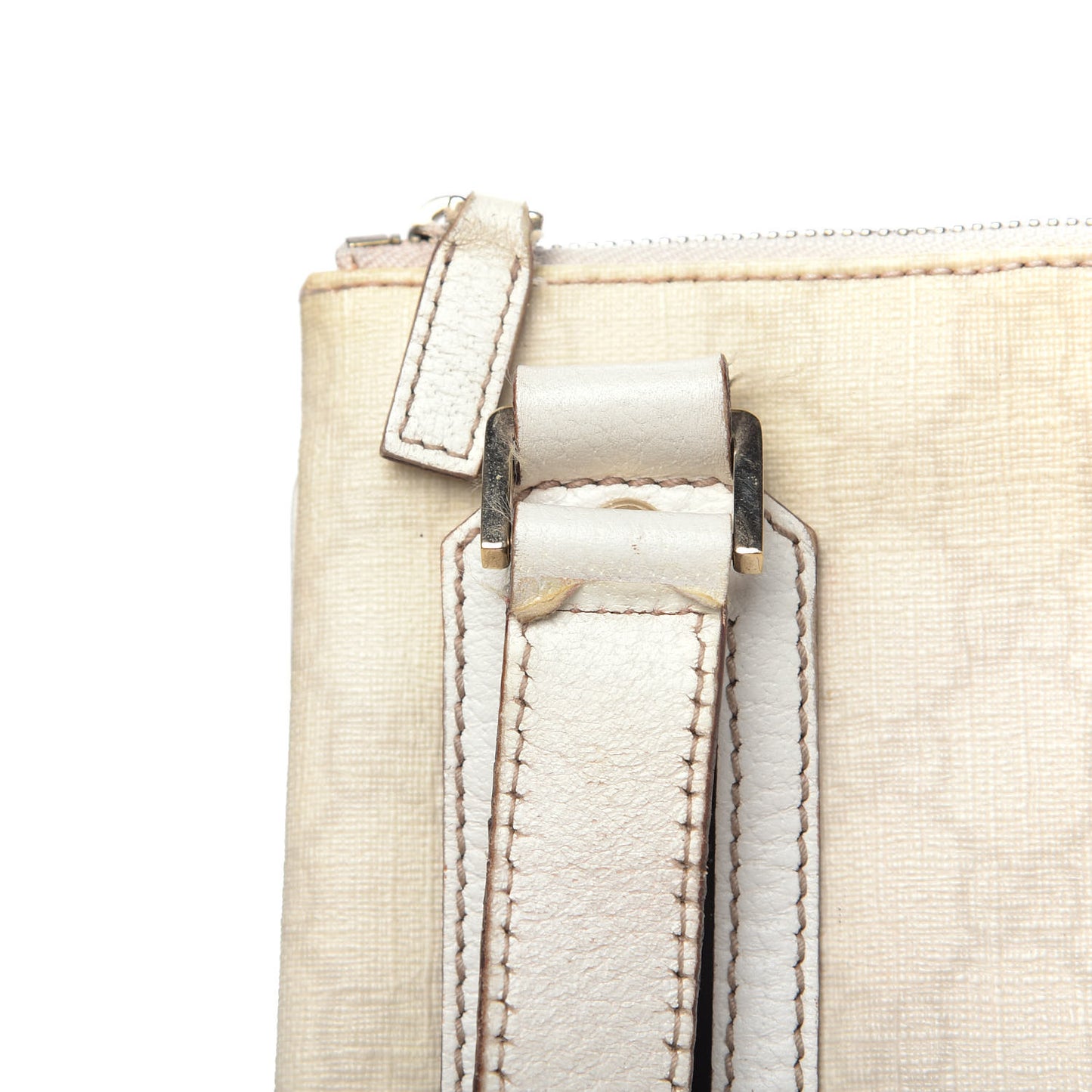GG Plus Web Messenger Bag White