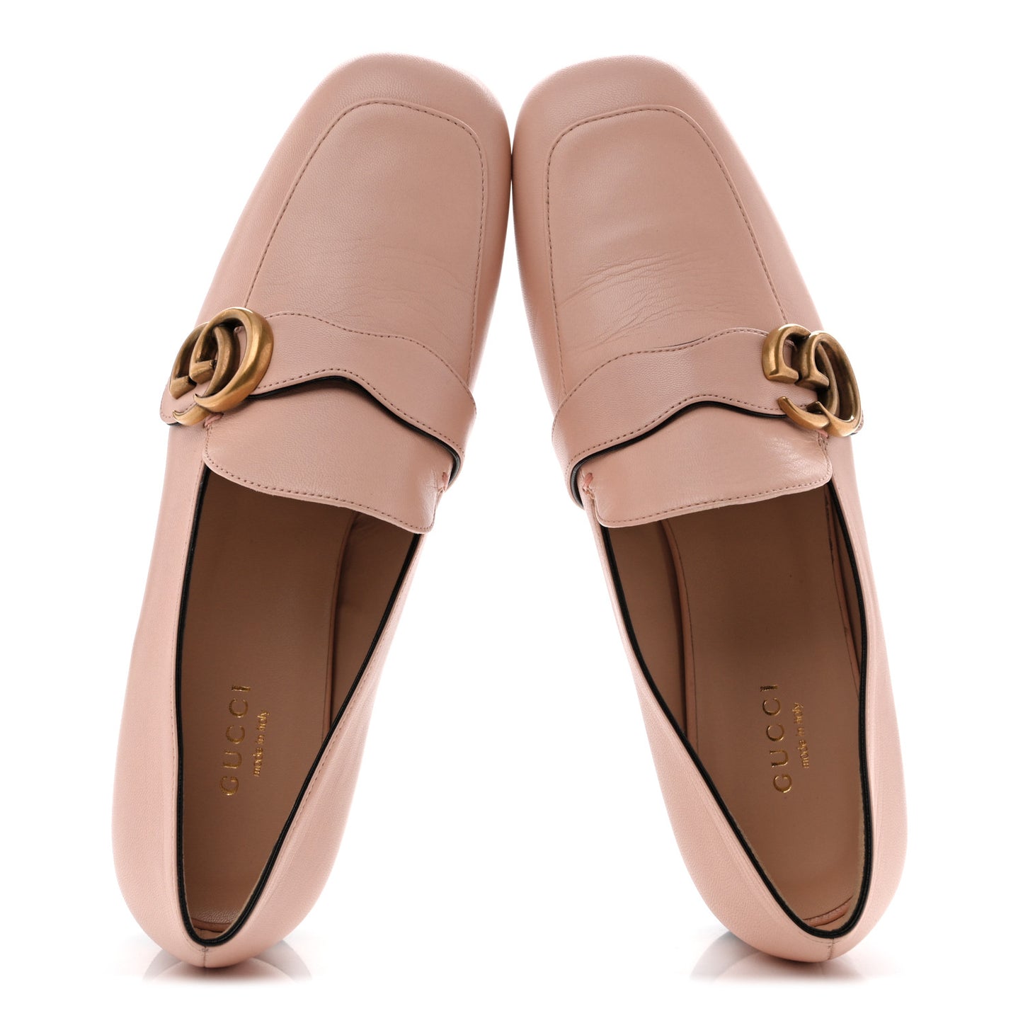 Malaga Kid Womens GG Marmont Loafers 38.5 Perfect Pink