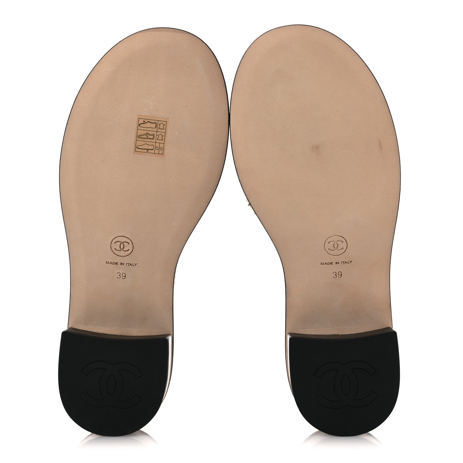 Chanel Lambskin Quilted Chain CC Sandals 39 White 7 of 10