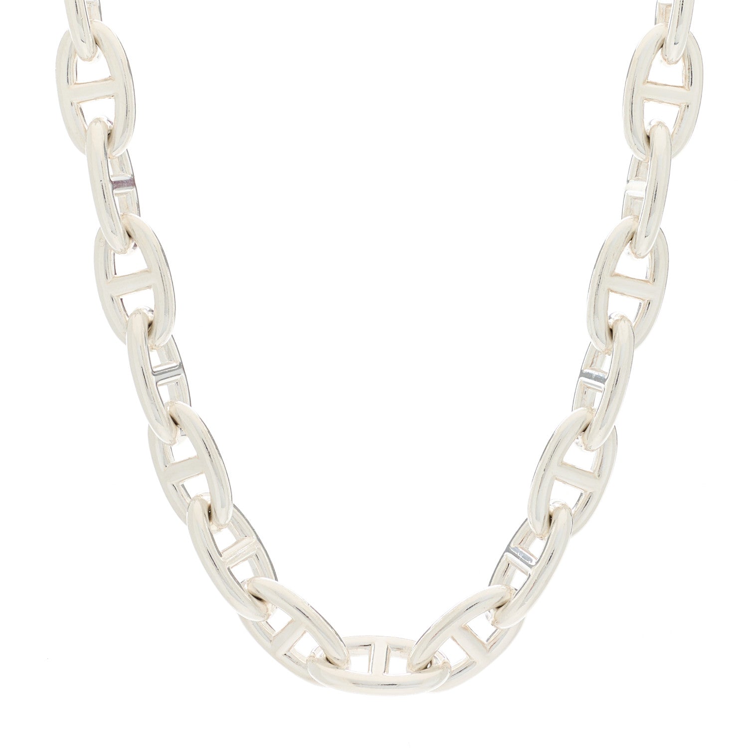 Hermes Sterling Silver Chaine D'Ancre Necklace PM 1 of 5